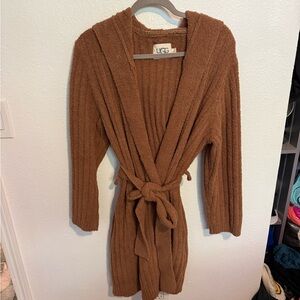 UGG Tan Fleece Lounge Robe